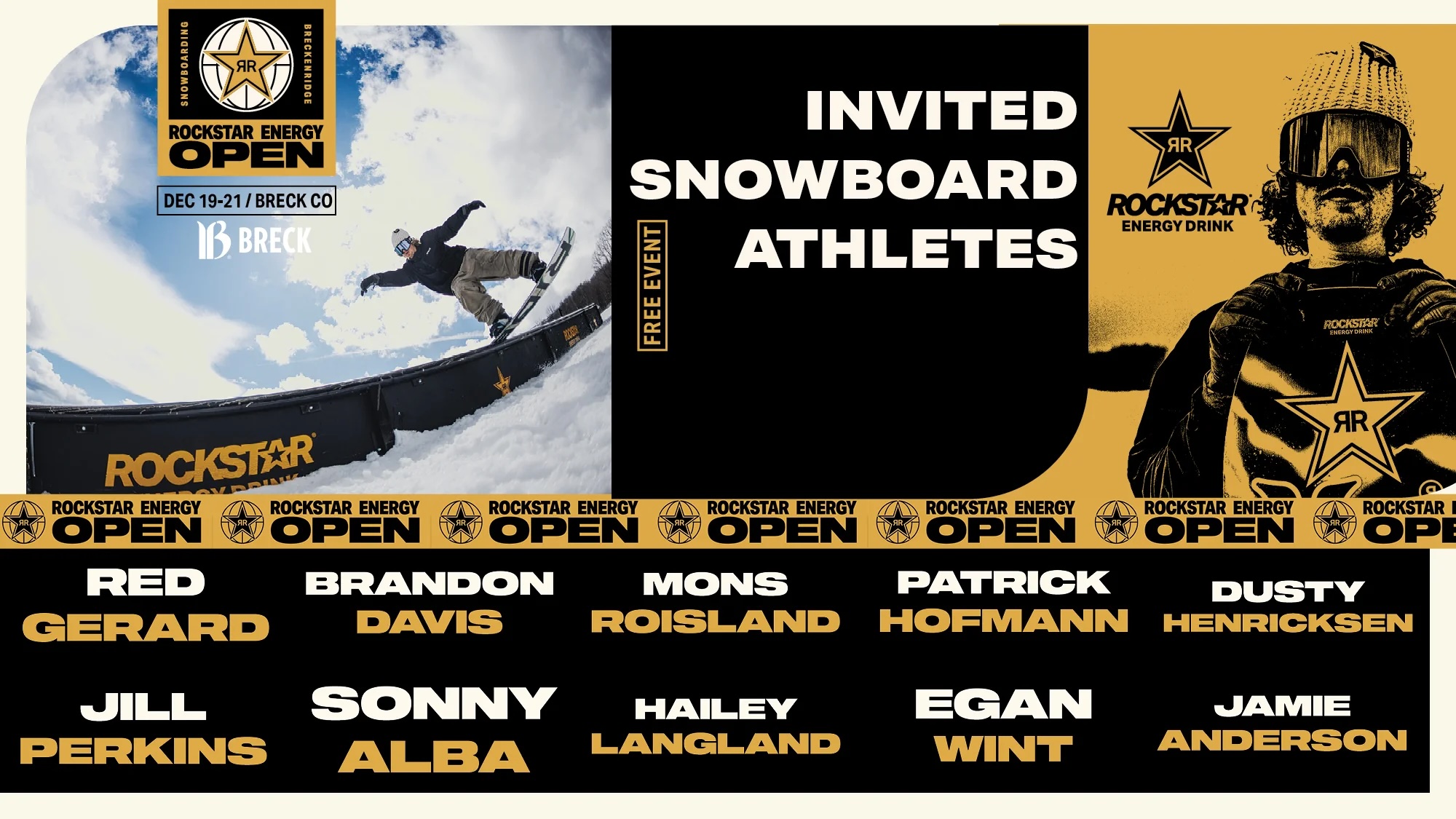 Rockstar Energy Open Breckenridge 2025: Red Gerard and Jamie Anderson headline expanded fields after VQS